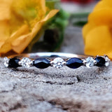 Platinum .19CTW Diamond & Sapphire Band DCR-24764