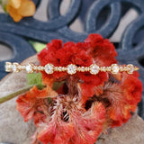 14K Yellow Gold 1ctw Diamond Flex Bangle DBR-23175
