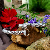 Phillip Gavriel Sterling Silver & 18K Yellow Gold Diamond Horse Head Bangle Bracelet SDM-11365