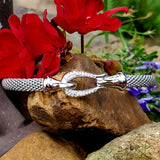 Phillip Gavriel Sterling Silver Diamond Horse Bit Bangle Bracelet SDM-11364