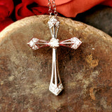 14K White Gold .25CTW Diamond Cross Pendant DPD-27087