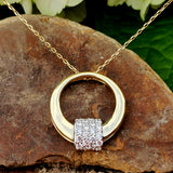 14k Yellow Gold .48 CTW Diamond Circle Pendant DPD-27068