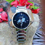 Citizen Quartz Silver Tone Gent's Walking Horse Watch WAT-08065
