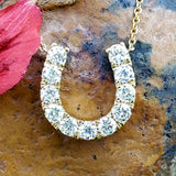 14K Yellow Gold 2 CTW Diamond Horse Shoe Pendant DPD-27095