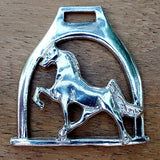 Sterling Silver Stirrup With Walking Horse Pendant SSJ-13782