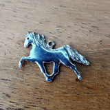 Sterling Silver Small Flat Walking Horse Pendant SSJ-13795