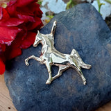 10K Yellow Gold Medium Walking Horse Pendant GCM-21913