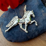 10K Yellow Gold Large Walking Horse Pendant GCM-21911