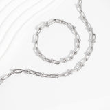 Stainless Steel Equestrian Link Chain Bracelet SSJ-13653
