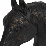Black Metal Textured Horse Head Figurine, 9 in. ZGT-06087