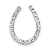 14K White Gold 1.27ctw Lab-Grown Diamond Horseshoe Pendant DLB-10065