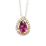 14k Yellow Gold Amethyst & Diamond Pendant -  DPD-26927