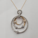 14K Two-Tone Gold Diamond 3 Circle Constellation Pendant DPD-26965