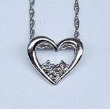 10K White Gold Diamond Heart Pendant DPD-26952