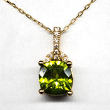 10K Yellow Gold Diamond & Peridot Pendant DPD-26988
