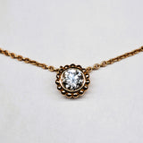 18K Rose Gold Diamond Bead Bez Pendant Forevermark DPD-26991