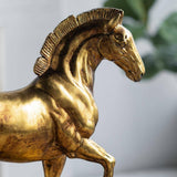 Gold Tone Resin Horse Sculpture ZGT-04764