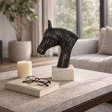 Black Metal Textured Horse Head Figurine, 9 in. ZGT-06087