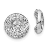 14K White Gold Diamond Earring Jacket DER-25602