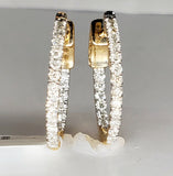 14K Yellow Gold 1CTW Diamond Hoop Earrings DER-25878