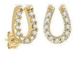 10k Yellow Gold Small Horse Shoe Earrings  DER-25974