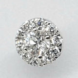 14K White Gold .25CTW Diamond Halo Stud Earrings DER-26103