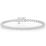 14K White Gold 3.24CTW Lab Grown Diamond Bracelet- DBR-23143