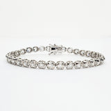 14K White Gold 5CTW Lab Grown Diamond Bracelet- DBR-23149