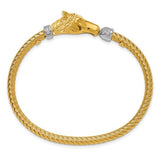 18K Two-Tone  Diamond Horse Bangle DBR-23176