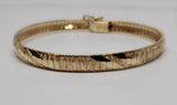 10k Yellow Gold 6MM Flex Bangle Bracelet DEJ-24377