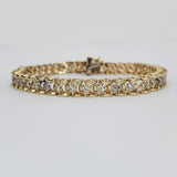 14K Yellow Diamond Link Bracelet  DEJ-24483