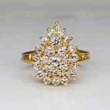 14K Gold Diamond Cluster Ring DEJ-24520