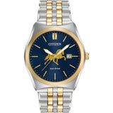 Citizen EcoDrive Gents Two Tone Blue Face Walking Horse Watch
