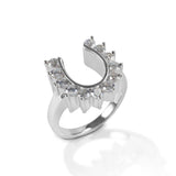 Kelly Herd CZ Horseshoe Ring in Sterling Silver SCZ-10023