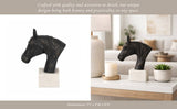 Black Metal Textured Horse Head Figurine, 9 in. ZGT-06087