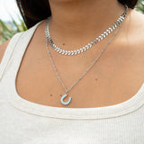 Stainless Steel Turquoise Stone Horseshoe Charm 15mm SSJ-13661