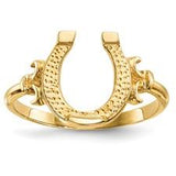 14k Yellow Gold Horse Shoe Ring GFR-20593