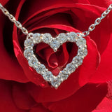 Sterling Silver 1 CTW Lab Diamond Heart Pendant DPD-27029