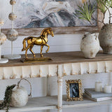 Gold Tone Resin Horse Sculpture ZGT-04764