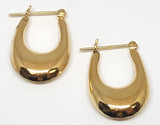 14k Yellow Gold Long Hoop Earrings GER-23260