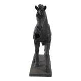 Brown Resin Cracked Horse On Stand 16in ZGT-06057
