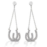 Kelly Herd CZ Double Horseshoe Earrings in Sterling Silver SCZ-10019