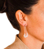 Kelly Herd CZ Double Horseshoe Earrings in Sterling Silver SCZ-10019