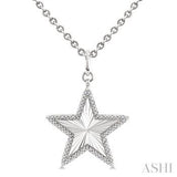 Sterling Silver Diamond Star Pendant and Chain SDM-11346