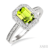Sterling Silver Peridot & Diamond Ring SDM-11396 (Copy)