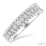 Sterling Silver Diamond Beaded Band SDM-11401