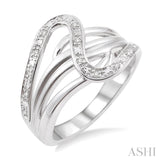 Sterling Silver Diamond Eternal Curve Ring SDM-11410