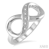 Sterling Silver .03ctw Diamond Infinity Ring SDM-11415