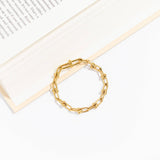 Gold Finish Stainless Steel Equestrian Link Bracelet SSJ-13652