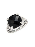 Sterling Silver EFFY Black Onyx Cushion Cut Ring SSJ-13523